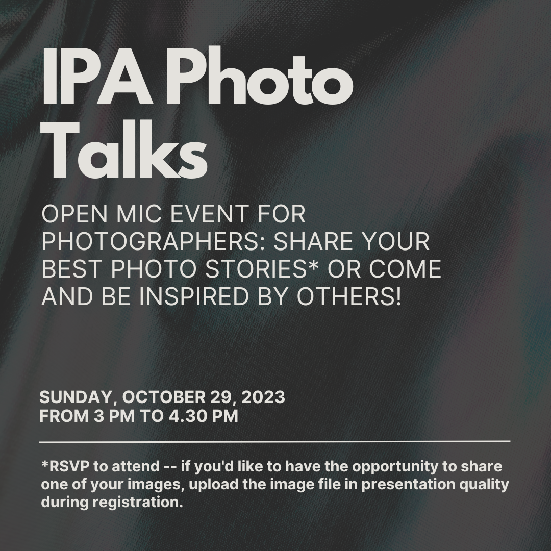 IPA Photo Talks banner